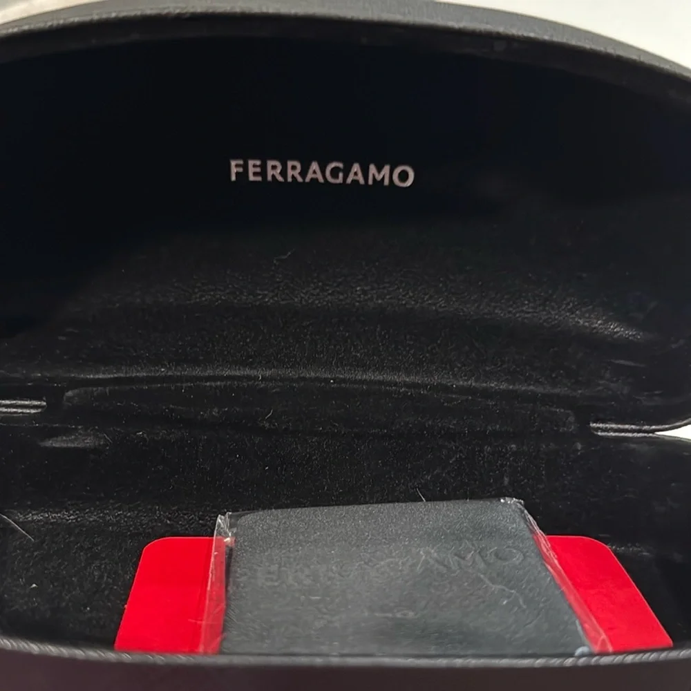 Salvatore Ferragamo Tortoise Sunglasses with SF Logo at Temples.